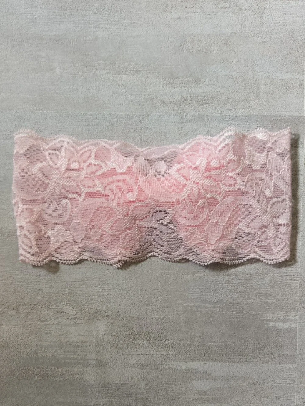 Baby Girl Light Pink Lace Stretch Bow Headband Floral Toddler Hairband Accessory